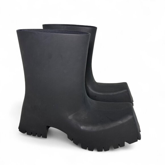 Balenciaga Women's Trooper Rubber Ankle Bootie Black EU 37, US 7 - Picture 9 of 15
